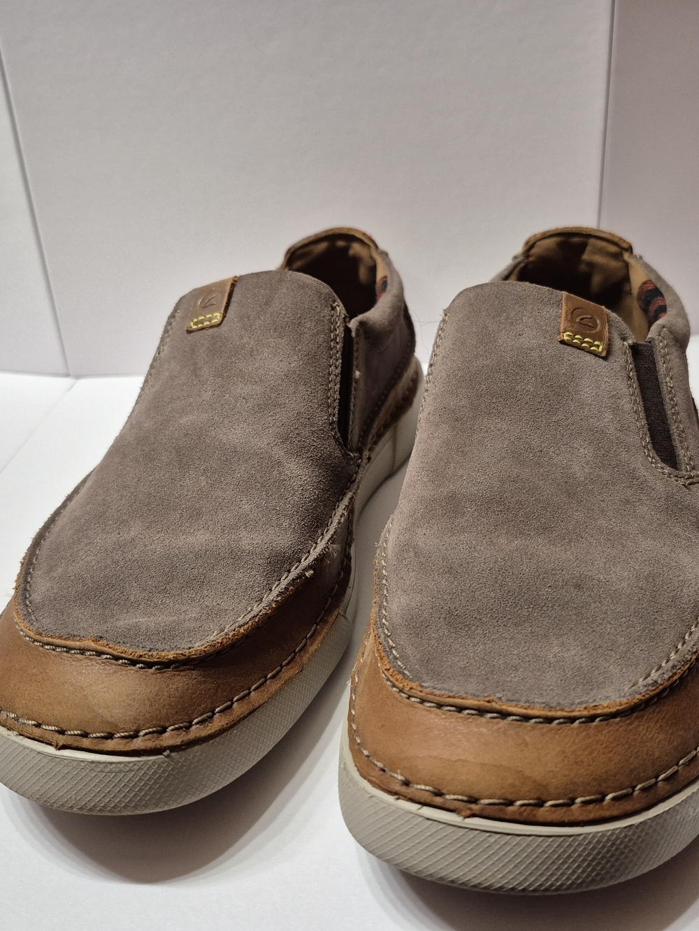 Men's Clarks Gereld Step Taupe Suede  Shoe 10.5M